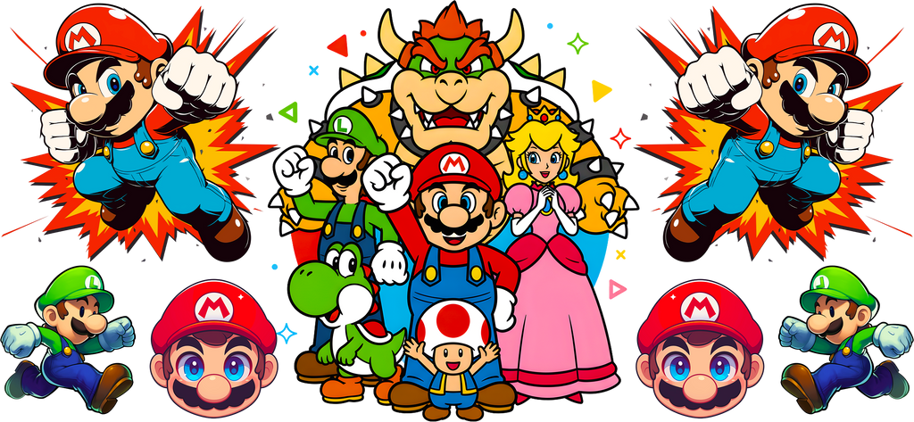 Aventura de Videojuego para Vasos Snowglobe de 16 oz (Mario)