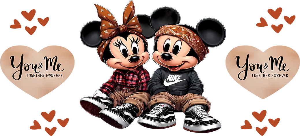 Amor de Pareja Clásica para Vasos Snowglobe de 16 oz (Mickey Minnie)