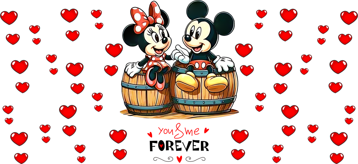 Amor de Pareja Clásica para Vasos Snowglobe de 16 oz (Mickey Minnie)