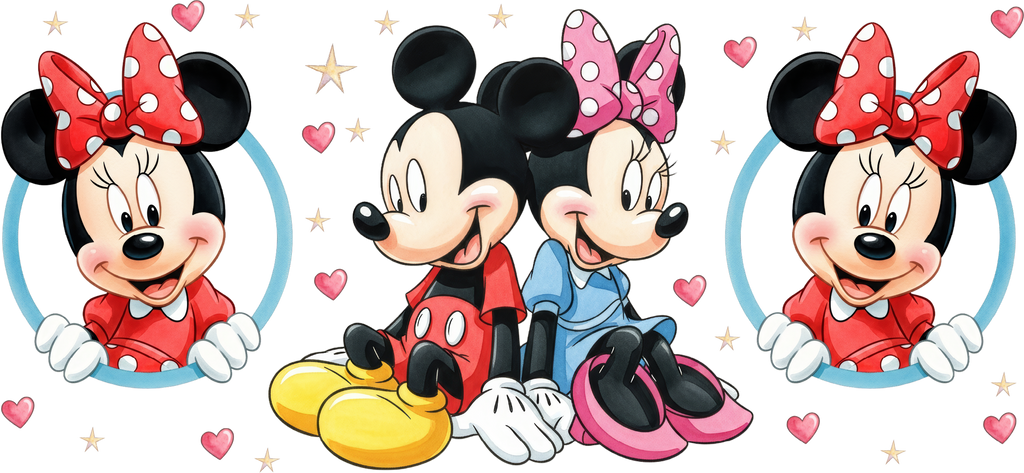 Amor de Pareja Clásica para Vasos Snowglobe de 16 oz (Mickey Minnie)