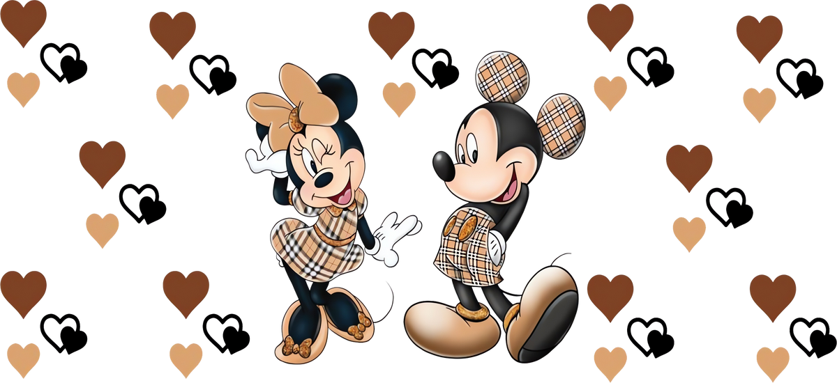 Amor de Pareja Clásica para Vasos Snowglobe de 16 oz (Mickey Minnie)