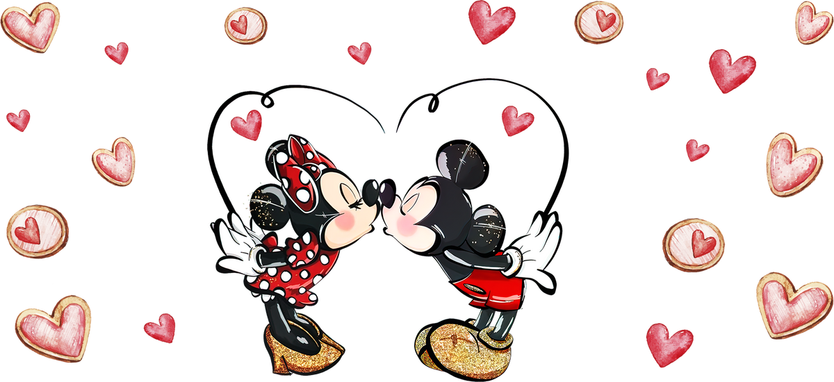 Amor de Pareja Clásica para Vasos Snowglobe de 16 oz (Mickey Minnie)
