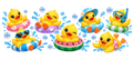 Patitos de hule para vasos Snowglobe de 16 oz (UV-DTF)