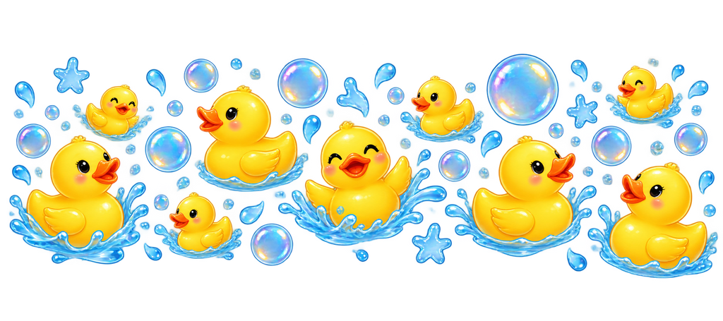 Patitos de hule para vasos Snowglobe de 16 oz (UV-DTF)