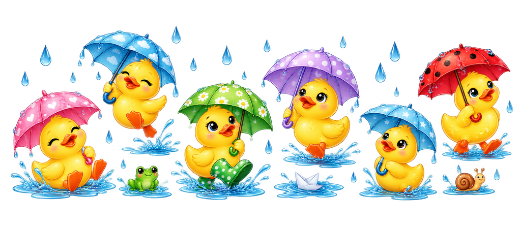 Patitos de hule para vasos Snowglobe de 16 oz (UV-DTF)