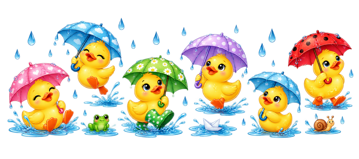 Patitos de hule para vasos Snowglobe de 16 oz (UV-DTF)