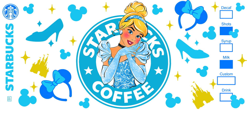 Reinos de Princesas Mágicas para Vasos Snowglobe de 16 oz (Disney Princess)