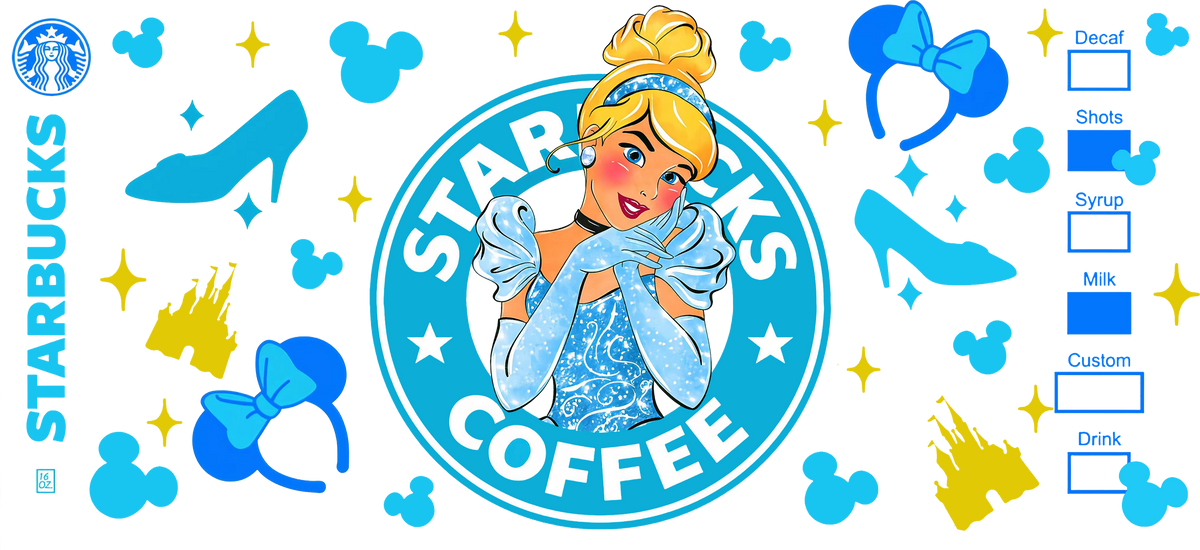 Reinos de Princesas Mágicas para Vasos Snowglobe de 16 oz (Disney Princess)