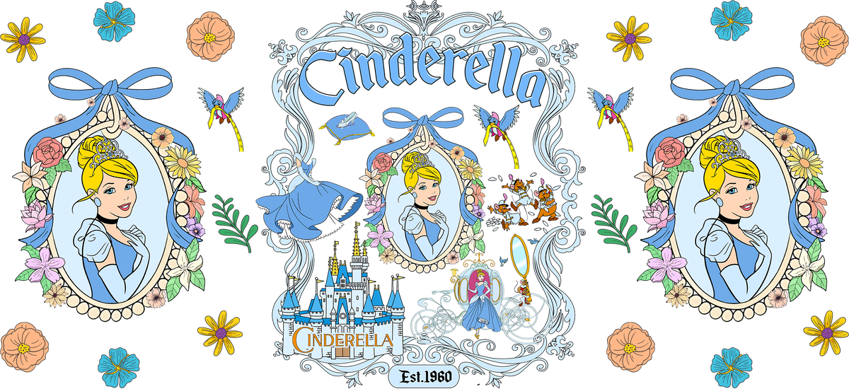 Reinos de Princesas Mágicas para Vasos Snowglobe de 16 oz (Disney Princess)