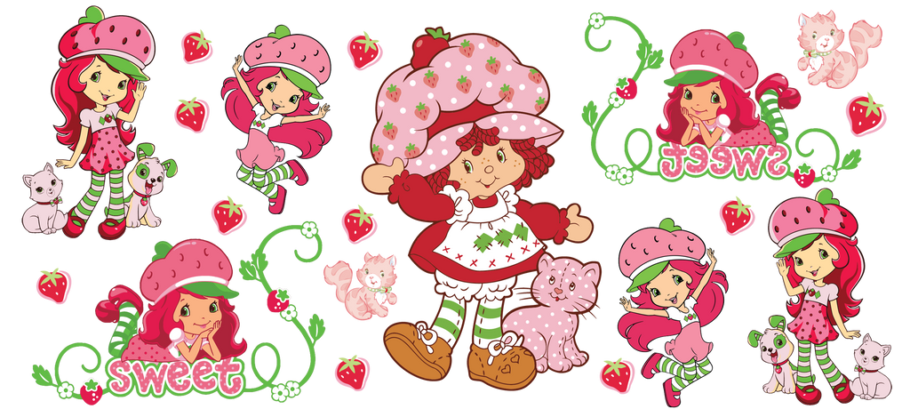 Dulce Mundo de Fresas para Snowglobe 16 oz (Rosita Fresita)