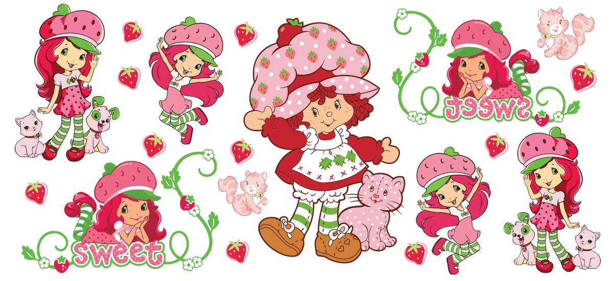 Dulce Mundo de Fresas para Snowglobe 16 oz (Rosita Fresita)