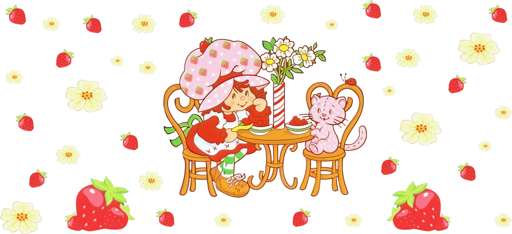 Dulce Mundo de Fresas para Snowglobe 16 oz (Rosita Fresita)