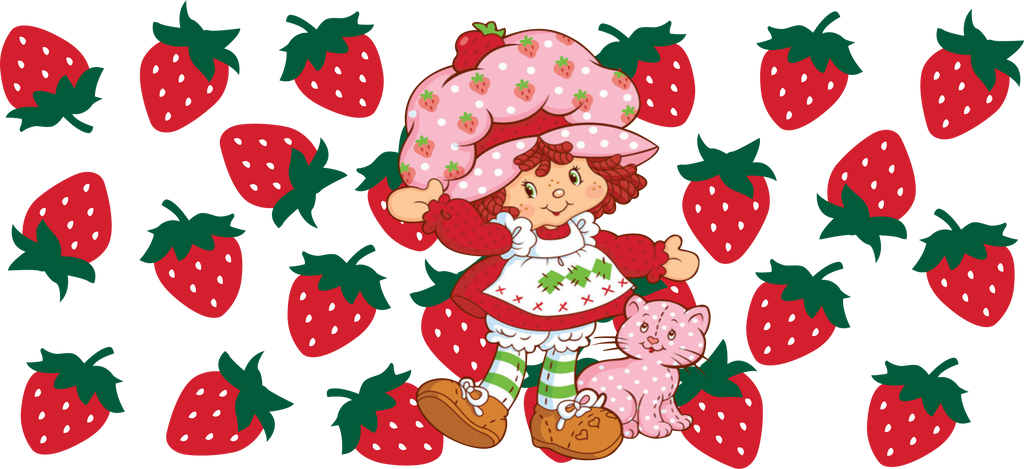 Dulce Mundo de Fresas para Snowglobe 16 oz (Rosita Fresita)