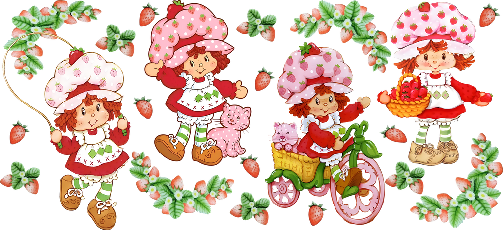 Dulce Mundo de Fresas para Snowglobe 16 oz (Rosita Fresita)