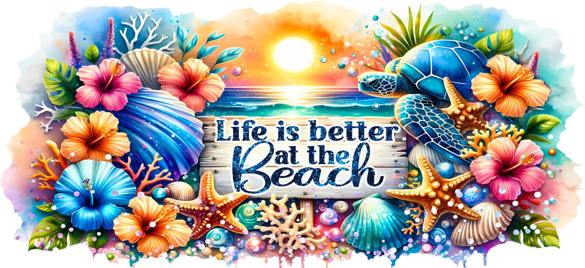 Verano junto al Mar para Snowglobe 16 oz (Summer Ocean)