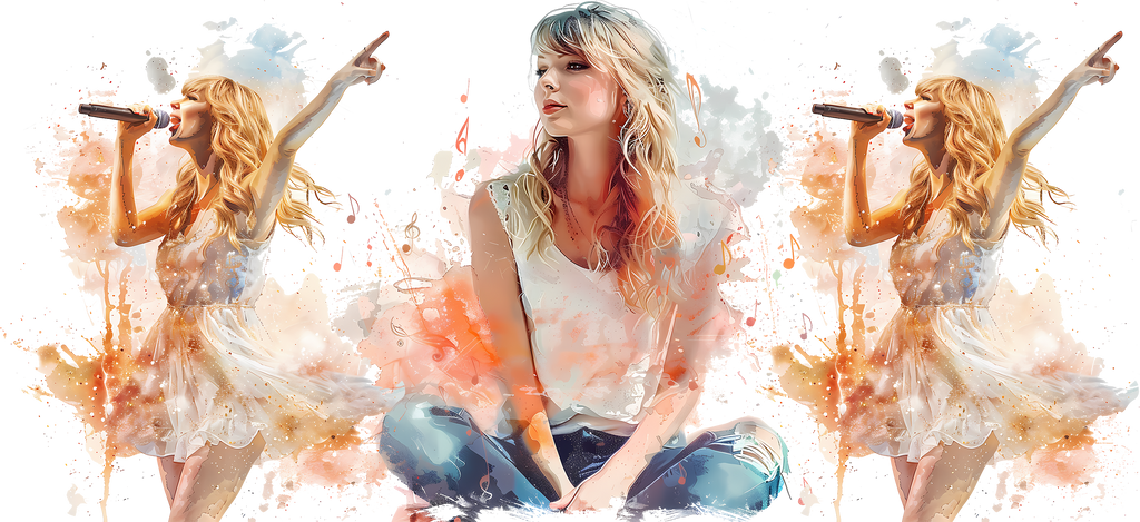 Eras de Música y Brillo para Vasos Snowglobe de 16 oz (Taylor Swift)