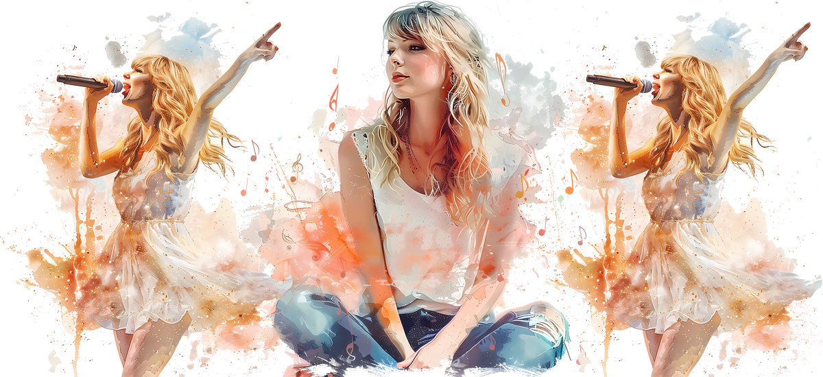 Eras de Música y Brillo para Vasos Snowglobe de 16 oz (Taylor Swift)