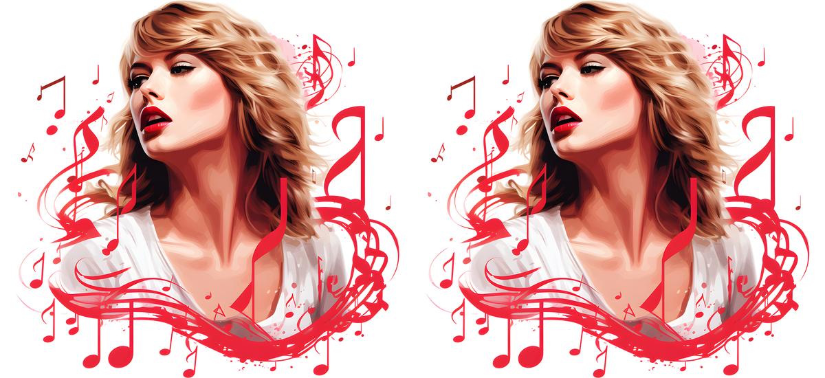 Eras de Música y Brillo para Vasos Snowglobe de 16 oz (Taylor Swift)