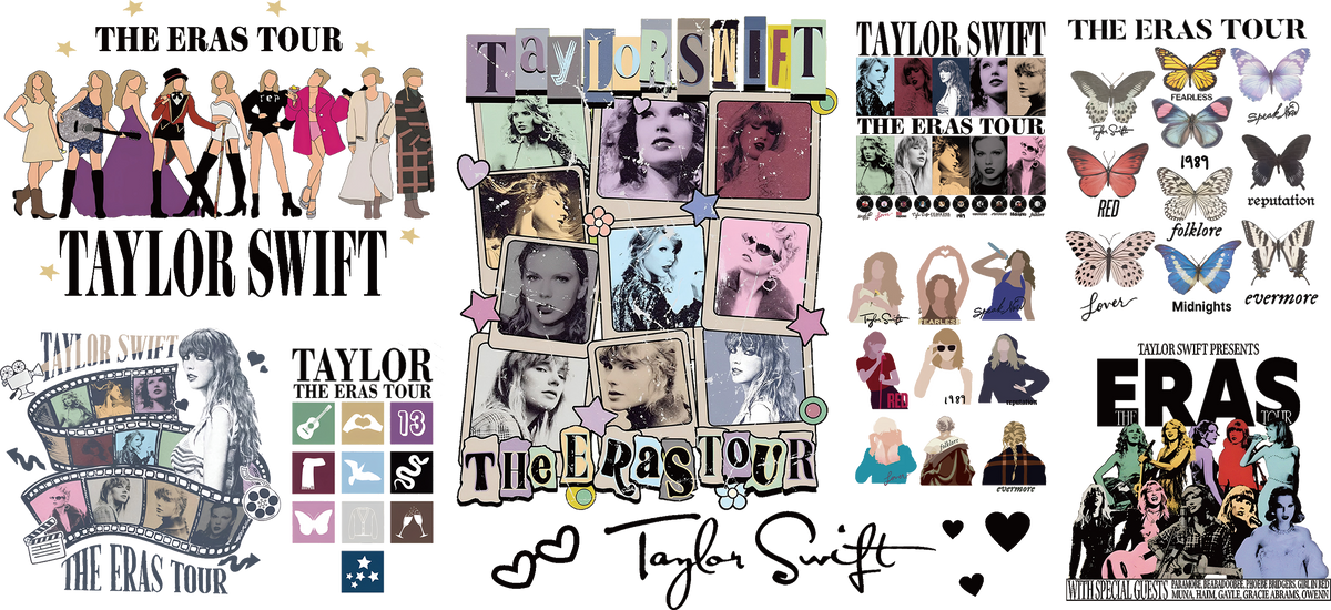 Eras de Música y Brillo para Vasos Snowglobe de 16 oz (Taylor Swift)