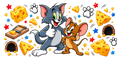 Travesuras de Gato y Ratón para Vasos Snowglobe de 16 oz (Tom y Jerry)