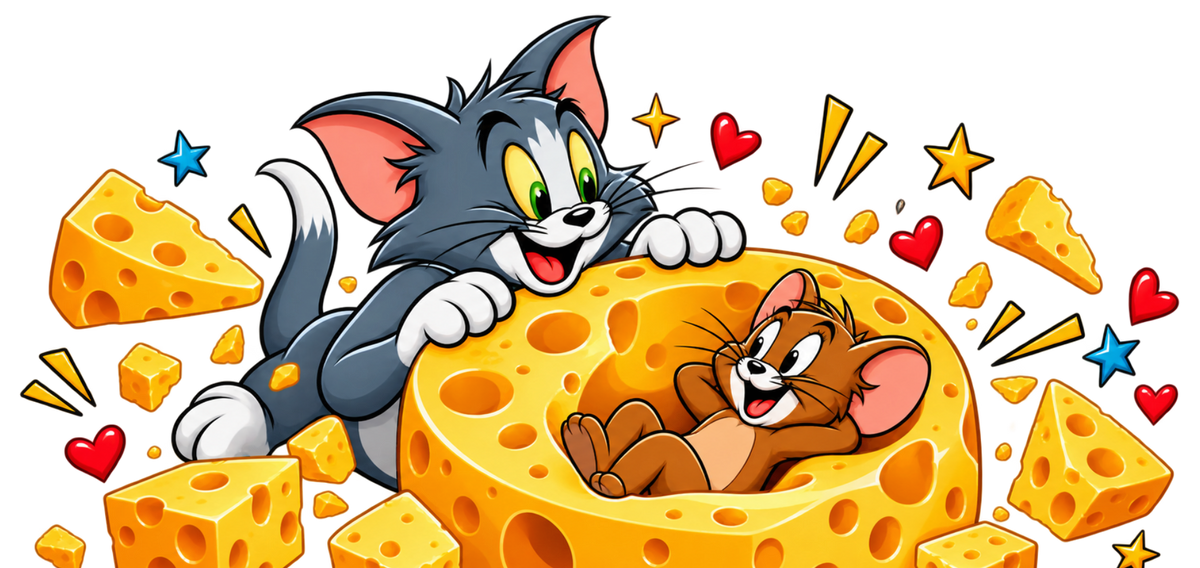 Travesuras de Gato y Ratón para Vasos Snowglobe de 16 oz (Tom y Jerry)